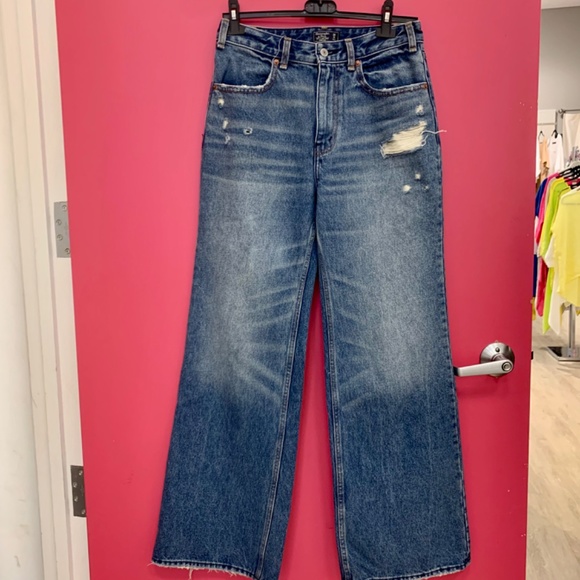Albercrombic&Fitch jeans wide leg Annie high rise 28 size 6 - Picture 5 of 5